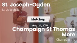 Matchup: St. Joseph-Ogden vs. Champaign St Thomas More  2018