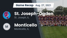 Recap: St. Joseph-Ogden  vs. Monticello  2021
