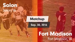 Matchup: Solon High vs. Fort Madison  2016