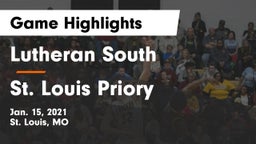 Lutheran South   vs St. Louis Priory  Game Highlights - Jan. 15, 2021