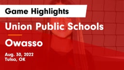 Union Public Schools vs Owasso  Game Highlights - Aug. 30, 2022