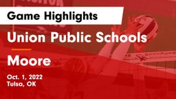 Union Public Schools vs Moore  Game Highlights - Oct. 1, 2022