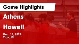 Athens  vs Howell  Game Highlights - Dec. 15, 2023