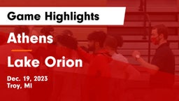 Athens  vs Lake Orion  Game Highlights - Dec. 19, 2023