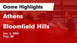 Athens  vs Bloomfield Hills  Game Highlights - Jan. 5, 2024