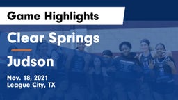 Clear Springs  vs Judson  Game Highlights - Nov. 18, 2021