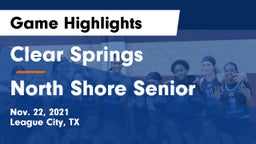 Clear Springs  vs North Shore Senior  Game Highlights - Nov. 22, 2021