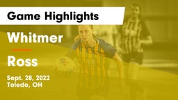 Whitmer  vs Ross  Game Highlights - Sept. 28, 2022