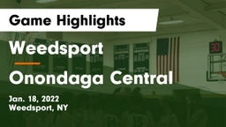 Weedsport  vs Onondaga Central  Game Highlights - Jan. 18, 2022