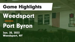 Weedsport  vs Port Byron Game Highlights - Jan. 20, 2022
