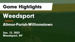 Weedsport  vs Altmar-Parish-Williamstown Game Highlights - Jan. 12, 2023