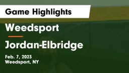 Weedsport  vs Jordan-Elbridge  Game Highlights - Feb. 7, 2023