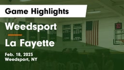 Weedsport  vs La Fayette Game Highlights - Feb. 18, 2023