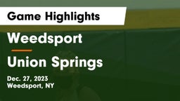 Weedsport  vs Union Springs  Game Highlights - Dec. 27, 2023