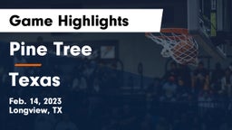 Pine Tree  vs Texas  Game Highlights - Feb. 14, 2023