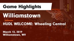 Williamstown  vs HUDL WELCOME: Wheeling Central Game Highlights - March 13, 2019
