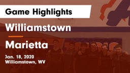 Williamstown  vs Marietta  Game Highlights - Jan. 18, 2020