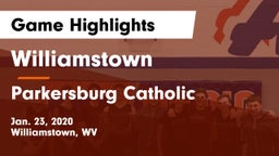 Williamstown  vs Parkersburg Catholic  Game Highlights - Jan. 23, 2020