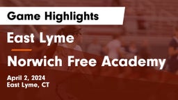 East Lyme  vs Norwich Free Academy Game Highlights - April 2, 2024