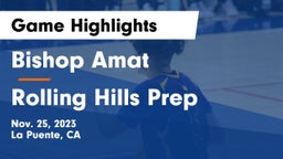Bishop Amat  vs Rolling Hills Prep  Game Highlights - Nov. 25, 2023