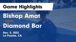 Bishop Amat  vs Diamond Bar  Game Highlights - Dec. 5, 2023