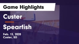 Custer  vs Spearfish  Game Highlights - Feb. 13, 2020