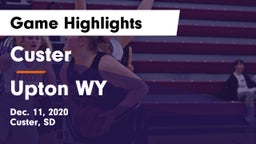 Custer  vs Upton WY Game Highlights - Dec. 11, 2020