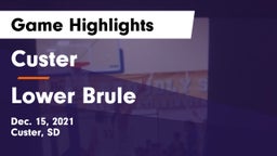 Custer  vs Lower Brule  Game Highlights - Dec. 15, 2021