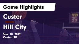 Custer  vs Hill City  Game Highlights - Jan. 28, 2022