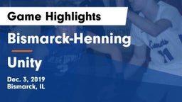Bismarck-Henning  vs Unity  Game Highlights - Dec. 3, 2019