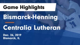 Bismarck-Henning  vs Centralia Lutheran Game Highlights - Dec. 26, 2019