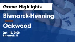 Bismarck-Henning  vs Oakwood  Game Highlights - Jan. 10, 2020