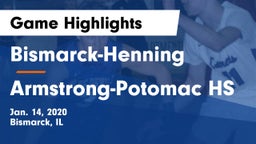 Bismarck-Henning  vs Armstrong-Potomac HS Game Highlights - Jan. 14, 2020