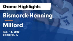 Bismarck-Henning  vs Milford  Game Highlights - Feb. 14, 2020