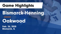 Bismarck-Henning  vs Oakwood  Game Highlights - Feb. 26, 2020