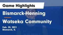 Bismarck-Henning  vs Watseka Community  Game Highlights - Feb. 20, 2021