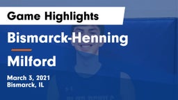 Bismarck-Henning  vs Milford  Game Highlights - March 3, 2021