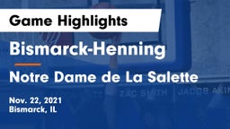 Bismarck-Henning  vs Notre Dame de La Salette Game Highlights - Nov. 22, 2021