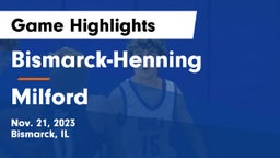 Bismarck-Henning  vs Milford  Game Highlights - Nov. 21, 2023