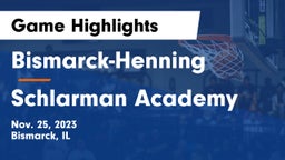 Bismarck-Henning  vs Schlarman Academy Game Highlights - Nov. 25, 2023