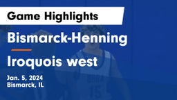 Bismarck-Henning  vs Iroquois west Game Highlights - Jan. 5, 2024