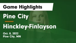 Pine City  vs Hinckley-Finlayson  Game Highlights - Oct. 8, 2022