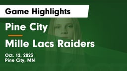 Pine City  vs Mille Lacs Raiders Game Highlights - Oct. 12, 2023