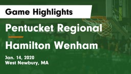 Pentucket Regional  vs Hamilton Wenham Game Highlights - Jan. 14, 2020