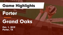 Porter  vs Grand Oaks  Game Highlights - Oct. 1, 2019