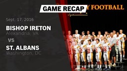 Recap: Bishop Ireton  vs. St. Albans  2016