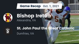 Recap: Bishop Ireton  vs.  St. John Paul the Great Catholic  2021