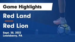 Red Land  vs Red Lion  Game Highlights - Sept. 30, 2022