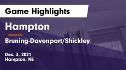 Hampton  vs Bruning-Davenport/Shickley  Game Highlights - Dec. 3, 2021