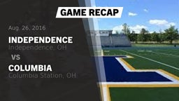 Recap: Independence  vs. Columbia  2016